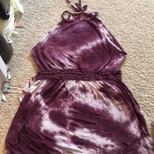 High neck maxi dress